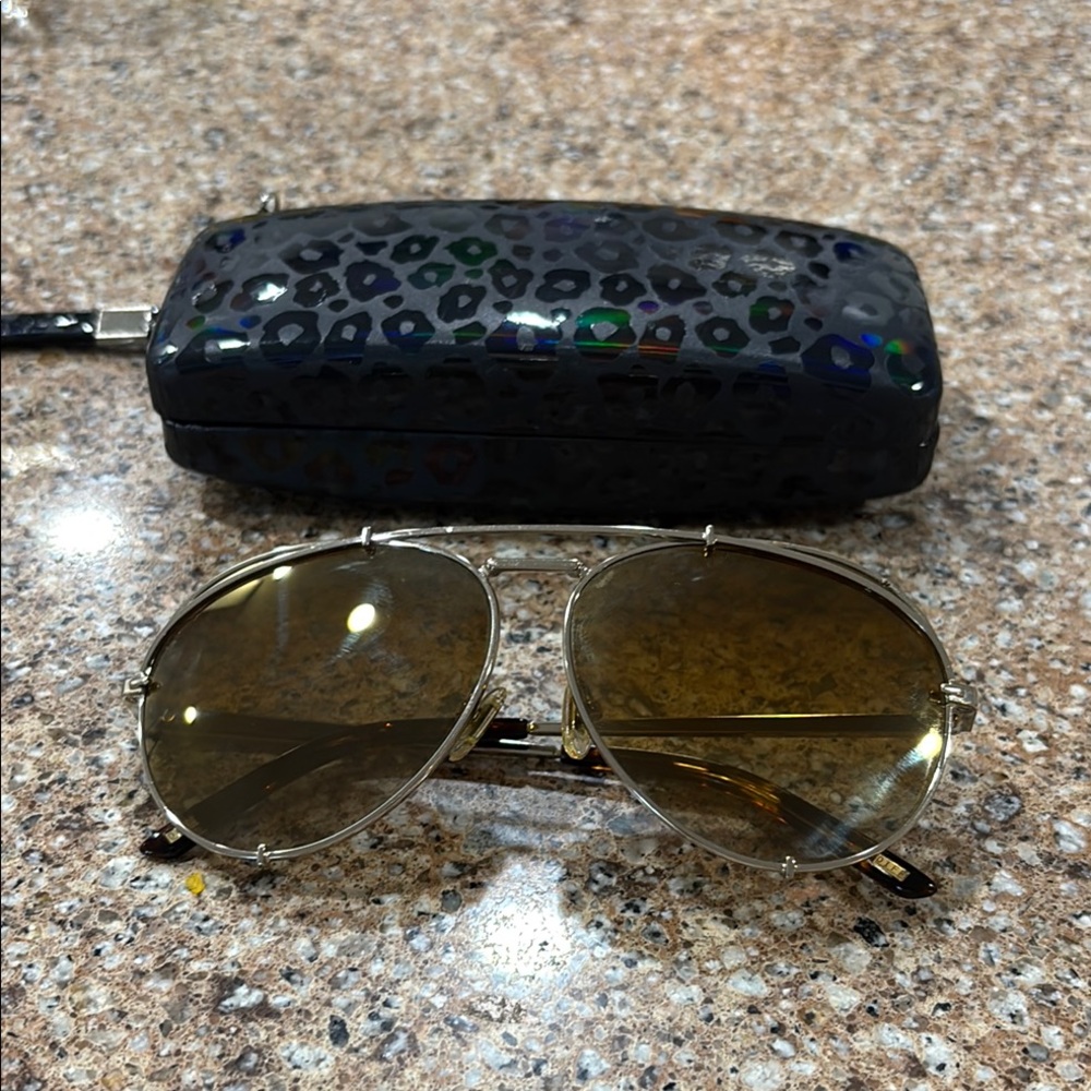 Diff Gold Aviator Sunglasses